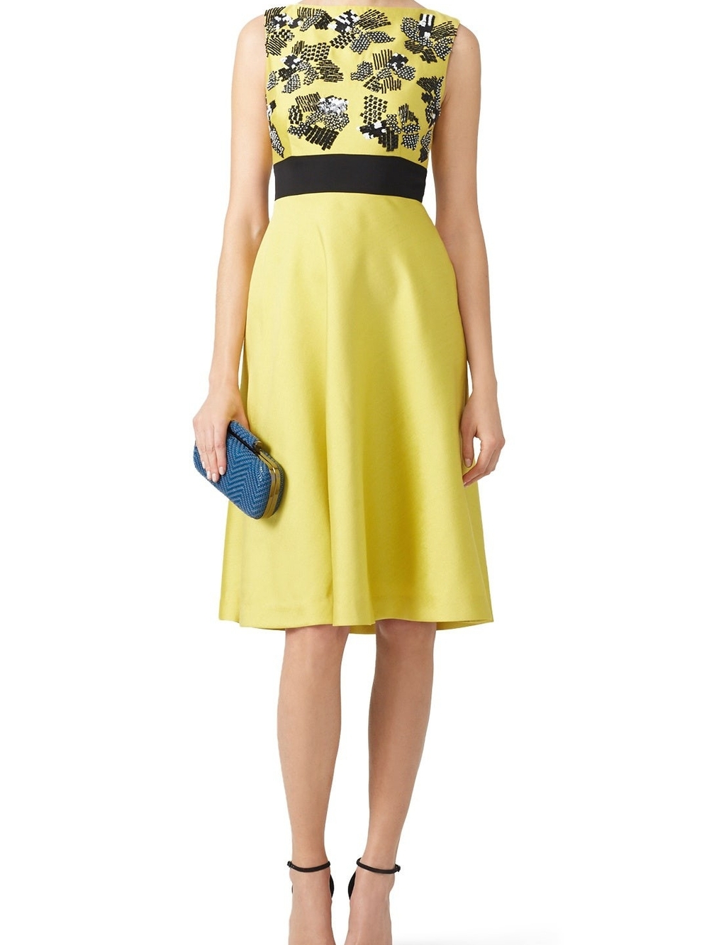 Lela Rose Graphic Citrine Dress - Picture 3 of 6